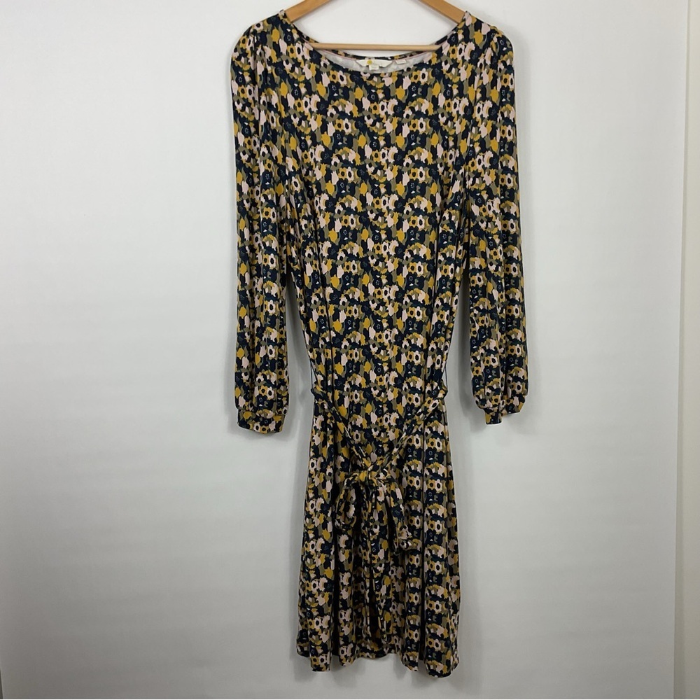 Boden | Dresses | Boden Floral Tie Detail Jersey Shift Dress Size 618r
